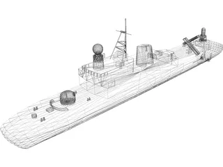 As-Siddiq class missile boat 3D Model preview
