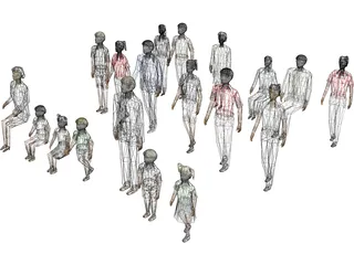 People Collection 3D Model preview
