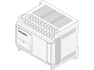 Mitsubishi PLC 3D Model preview