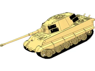 King Tiger 3D Model preview