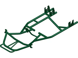 Chassis Tony Kart Extreme 3D Model preview