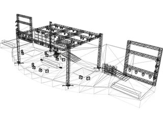 Concert Stage 3D Model preview