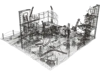City Ruins 3D Model preview