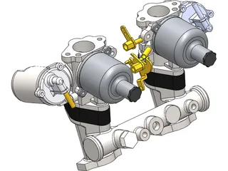 Carburetor SU HS2 3D Model preview