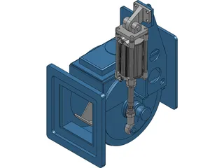 Silo Discharge Valve 3D Model preview