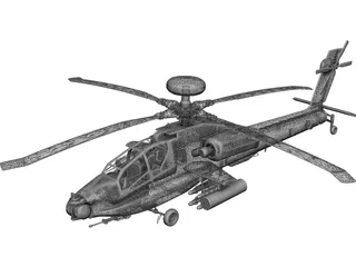 Boeing AH-64 Apache 3D Model preview
