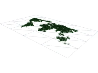 Digital World Map 3D Model preview