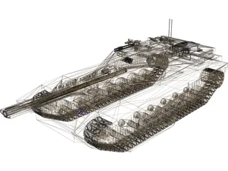 Future Tank 3D Model preview