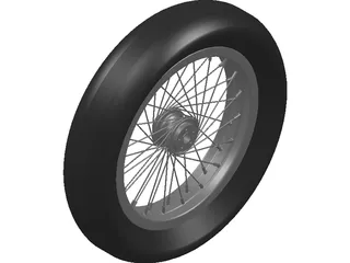 Wheel Rear 20 spoke 3D Model preview