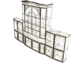 Wooden Shelf 3D Model preview