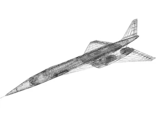 Tupolev Tu-144 3D Model preview