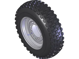 Wheel and Tire ATV Front 3D Model preview