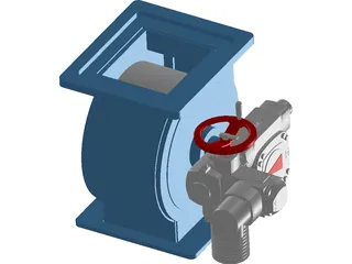 Silo Flow Control Valve 3D Model preview