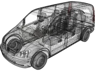 Mercedes-Benz Vito (2005) 3D Model preview