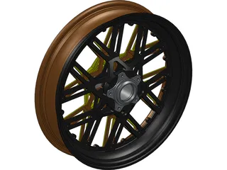 Motorcycle Rim Racing 3D Model preview
