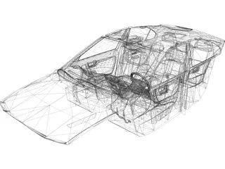 Interior Volvo S60 (2004) 3D Model preview