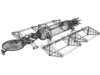 Babylon 5 Earth Alliance Freighter (Cargo) 3D Model preview