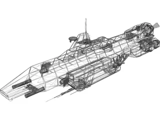 Babylon 5 Earth Force Tempest 3D Model preview