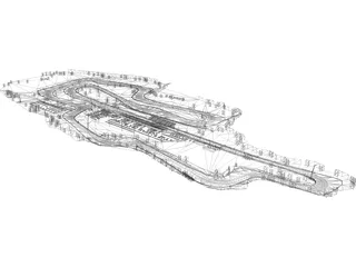 Mugello Racing Circuit 3D Model preview