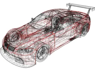 BMW M3 GT2 3D Model preview