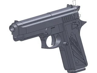 Beretta 9mm 3D Model preview