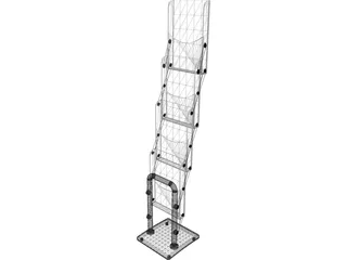 Portable Brochure Display 3D Model preview