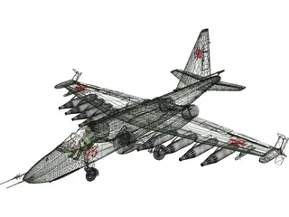 Sukhoi Su-25 Frogfoot 3D Model preview