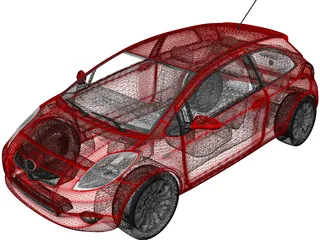 Toyota Yaris 3D Model preview