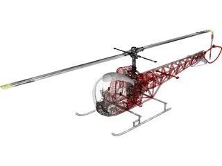 Helicopter 3D Model preview