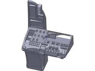 Industrial Train Control Panel 3D Model preview