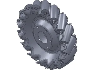 Mecanum Wheel Right 3D Model preview