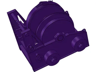 Tug Boat Towing Winch 3D Model preview