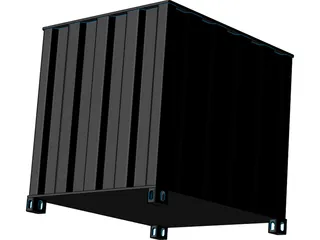 Shipping Cargo Square Container 3D Model preview