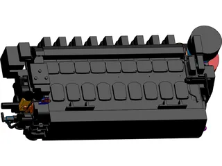 Marine Engine 3D Model preview