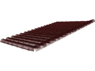 Spanish Roof Tiles 3D Model preview
