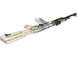 AK-47 Assault Rifle 3D Model preview