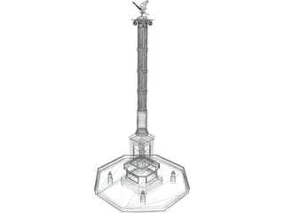 Eagle Monument 3D Model preview