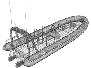 RHIB 3D Model preview