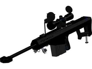 M107 Barrett 3D Model preview