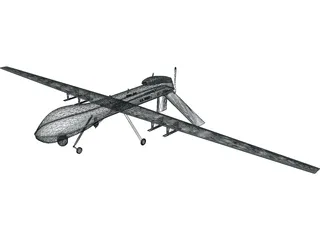 General Atomics MQ-1C Sky Warrior UAV 3D Model preview
