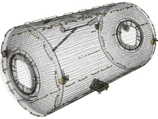 ISS Lab Module 3D Model preview