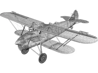 Fiat CR.42 3D Model preview