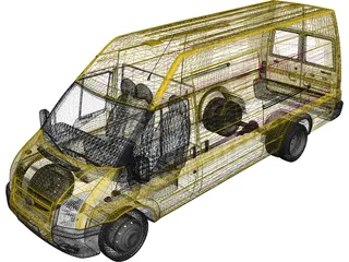 Ford Transit Jumbo 3D Model preview
