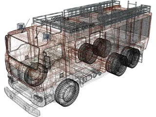 MAN Firetruck 3D Model preview