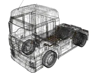 MAN TGA Steyr 3D Model preview