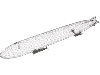 Zeppelin Airship Blimp 3D Model preview