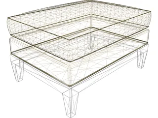 Square Taburet 3D Model preview