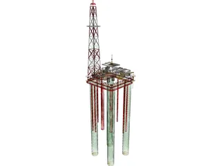 Oil Platform 3D Model preview