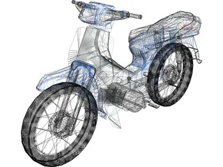 Honda C100 Dream 3D Model preview