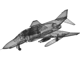 F-4 Phantom 3D Model preview